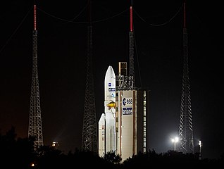 Centre spatial guyanais - MSG-4 on the launchpad
